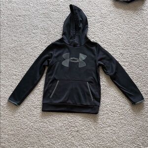 Under Armour Black Pullover Hoodie with Large Logo